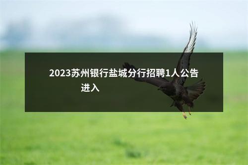 2023苏州银行盐城分行招聘1人公告                进入阅读模式 图片