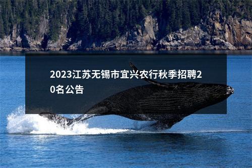 2023江苏无锡市宜兴农行秋季招聘20名公告                进入阅读模式 图片